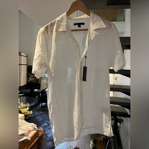 John Varvatos White Sleeveless Button Up BNWT